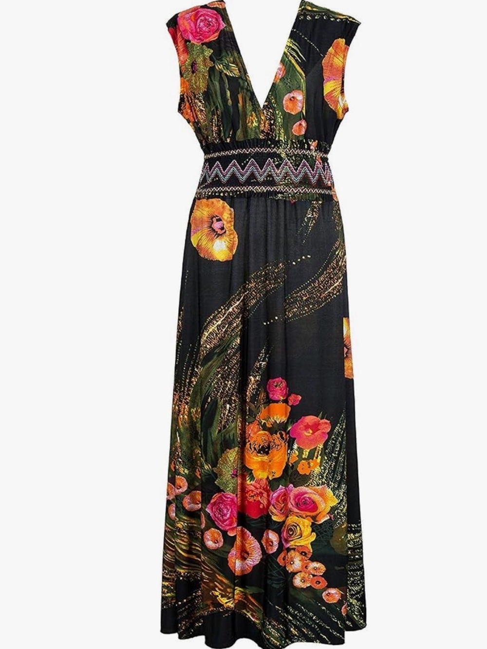 🌸Boho Maxi Dress Floral Printed A-line Long Dress - Plus Size